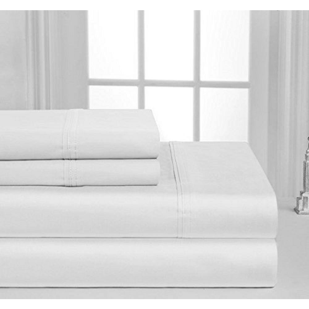 Luxurious White Egyptian Cotton Twin XL Sheet Set