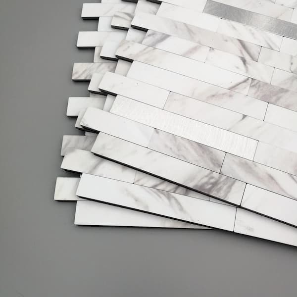 Metal Carrera 11.50 in. x 11.70 in. Metal Peel and Stick Tile (0.9 sq. ft./pack)