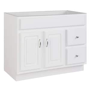Concord 36 in. W. x 21 in. D x 30 in. H Fully Assembled Bath Vanity Cabinet without Top in White