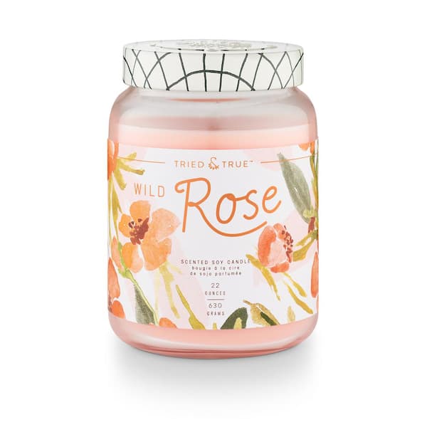 Unbranded 22.2 fl. oz. Wild Rose XLarge Jar Scented Candle 1-Pack