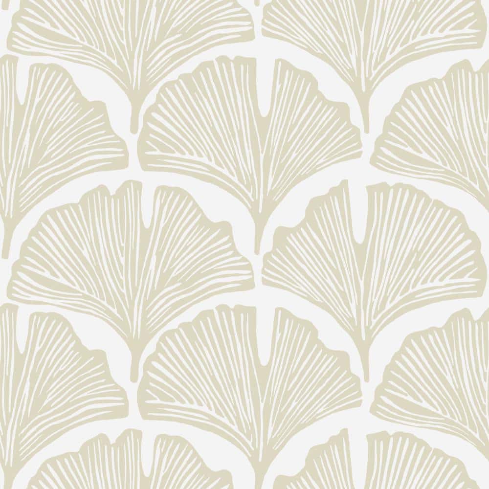 Waverly White Palm Damask Peel and Stick Wallpaper Roll