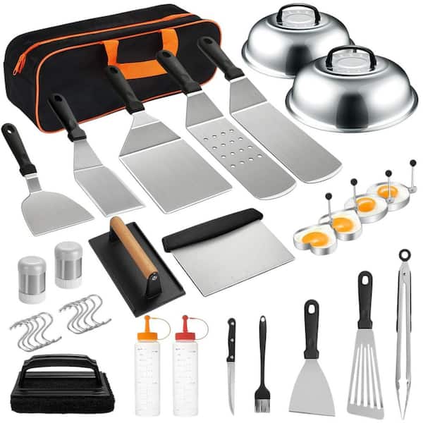 .N/A 35-Piece Stainless Steel Griddle Accessories Kit with Storage Bag and Gift Box
