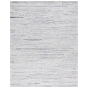 Abstract Beige/Blue 8 ft. x 10 ft. Linear Marle Area Rug
