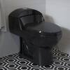 Swiss Madison Chateau 1-Piece Elongated Toilet Dual-Flush in Glossy Black 1.1/1.6 gpf SM-1T803GB