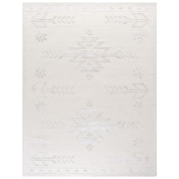 Soho 8 ft. x 10 ft. Ivory Aztec Geometric Area Rug