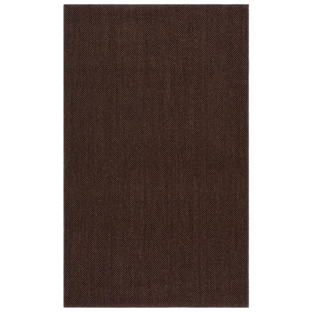 SAFAVIEH Natural Fiber 5 ft. x 8 ft. Brown/Brown Solid Color Modern ...