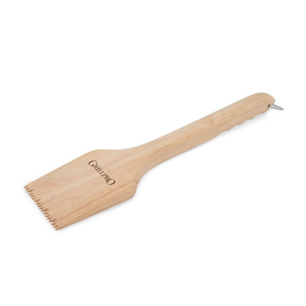 Pro Ultimate BBQ Grill Cleaning Cleaner Scraper Tool Red Oak Wood 1500016 