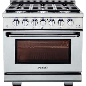 VEZENI Randolph 30 in. 4-German Brass Burners Freestanding Gas