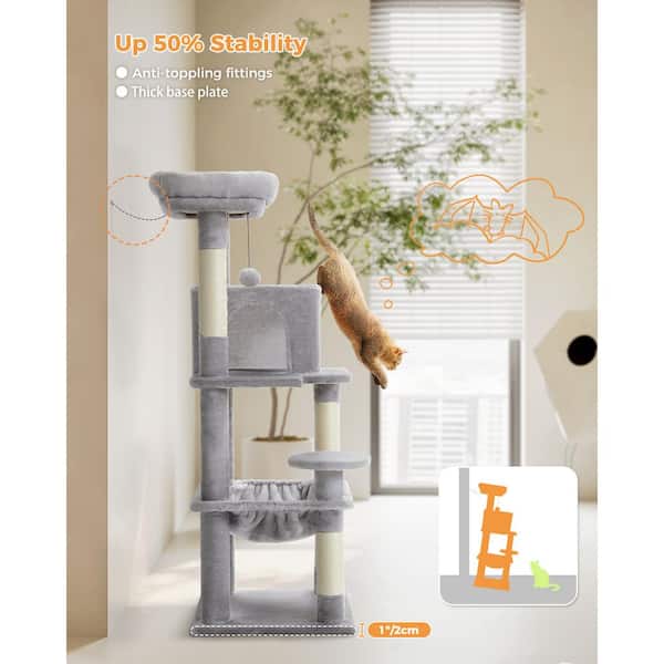 cenadinz 45.7 in. Cat Tree Indoor Cats 5-Level Cat Tower