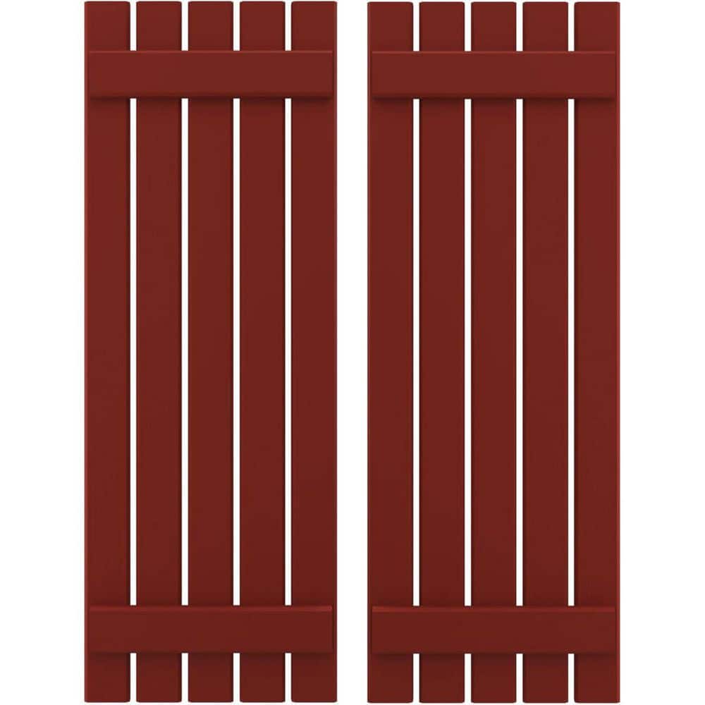 19-1/2 in. W x 78 in. H Americraft 5 Board Exterior Real Wood Spaced Board and Batten Shutters Pepper Red price history on PriceWatchPro