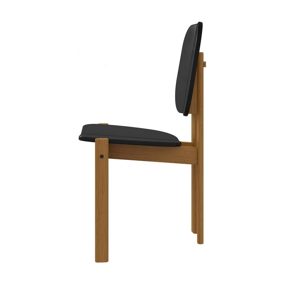 Gales Black and Eucalyptus Wood 7-Piece Rectangular Dining Set