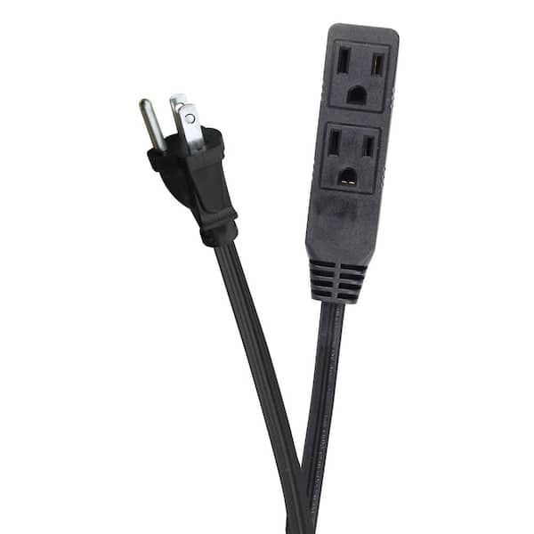 Husky 9 ft. 16/3 Medium Duty Indoor/Outdoor Multi-Outlet Extension Cord, Black