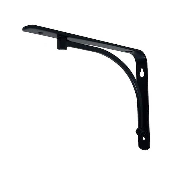 6in x 8in. Black Steel Classic Arch Decorative Shelf Bracket