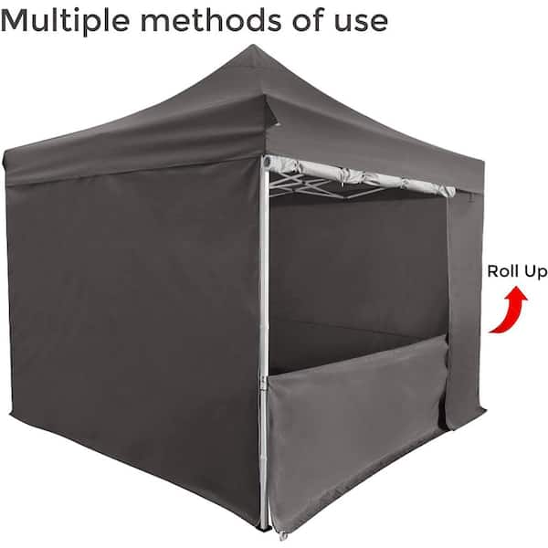 10 ft. x 10 ft. 5-Pieces Red Pop Up Sidewall Canopy Tent of