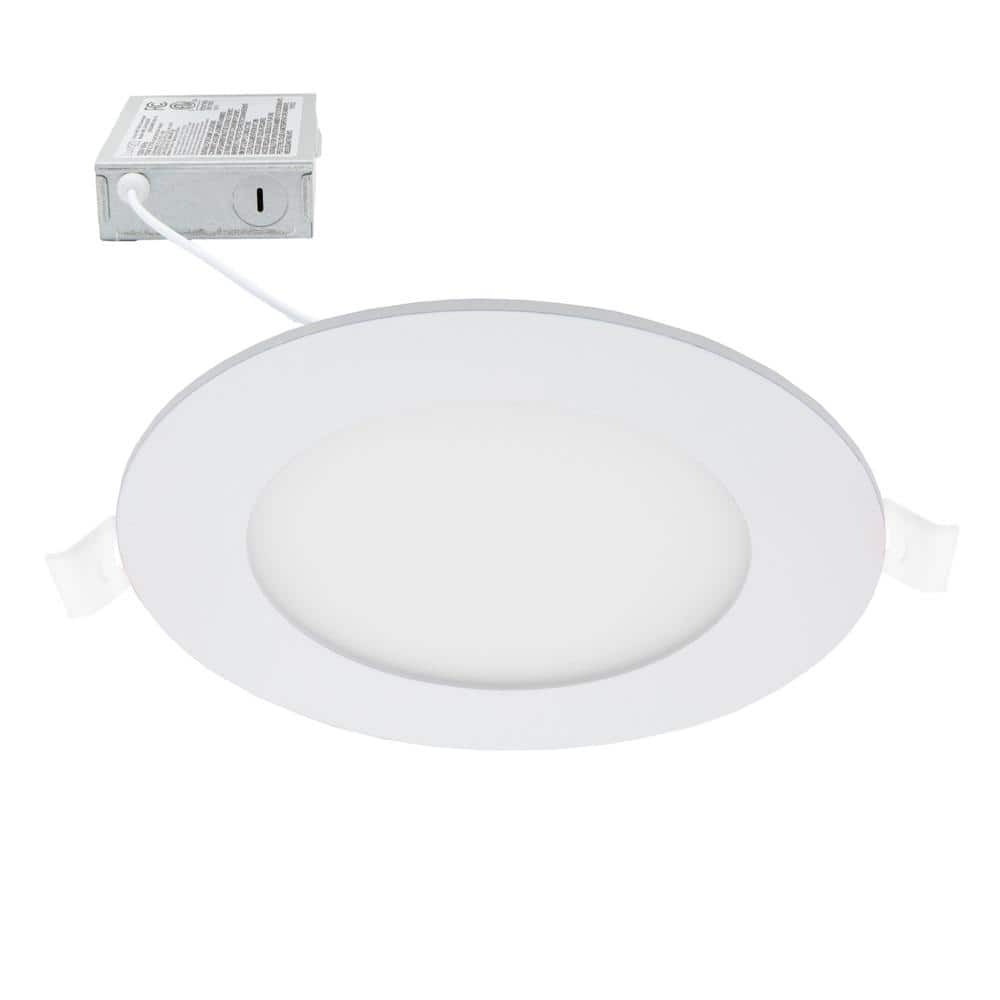 Luvoni 4" Smart Wi-Fi Tunable LED Downlight, 600 Lumens, White Aluminum