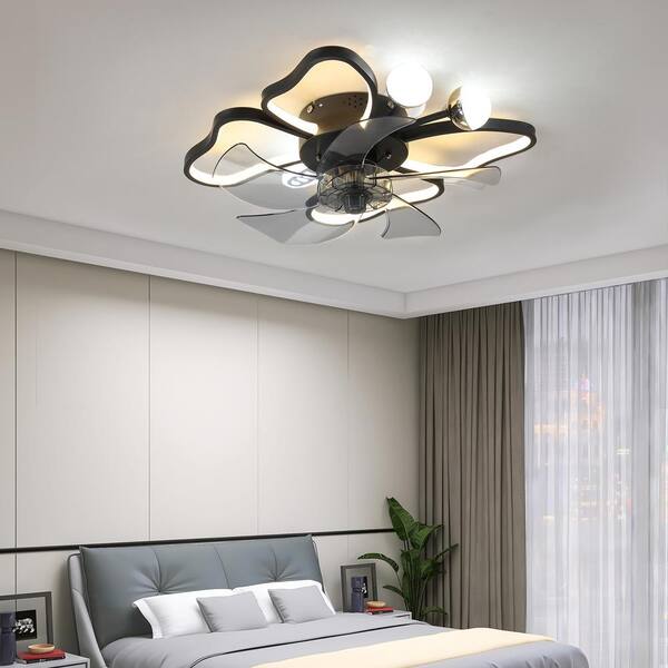 Oaks Aura 20 in. Integrated LED Indoor Black Modern Butterfly 