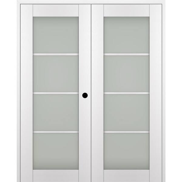 Belldinni Paola In X In Left Hand Active Lite Frosted Glass Bianco Noble Wood