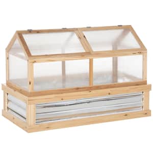 48 in. W x 24 in. D x 32.25 in. H Raised Garden Bed with Greenhouse Top