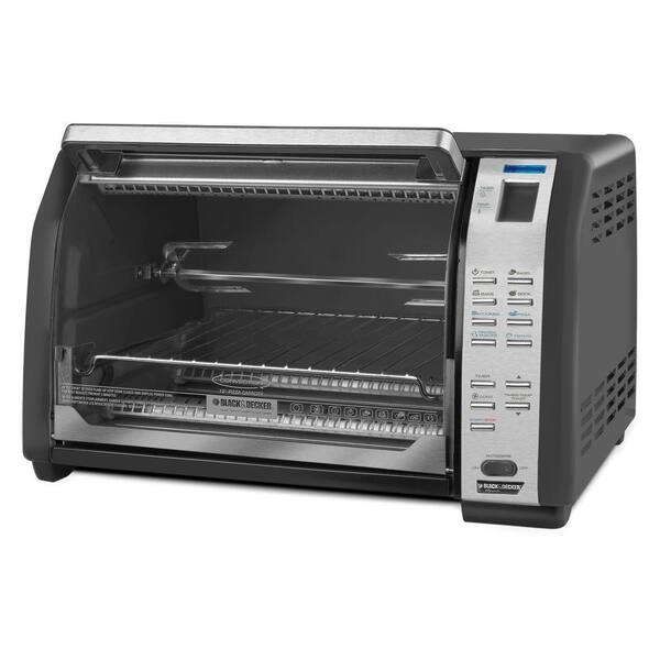 BLACK+DECKER 6-Slice Digital Rotisserie Convection Oven, Black-DISCONTINUED