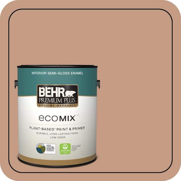 1 gal. #S210-4 Canyon Dusk Semi-Gloss Enamel EcoMix Plant-Based Interior Paint & Primer