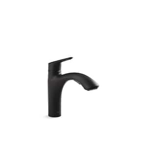 Rival Single Handle Pull-Out Kitchen Sink Faucet with 2-Function Sprayhead in Matte Black