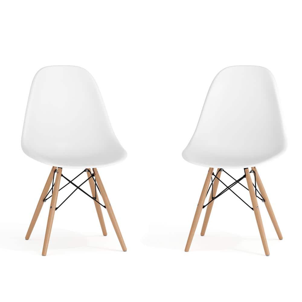 Carnegy Avenue White Plastic Party Chairs (Set of 2) CGA-FH