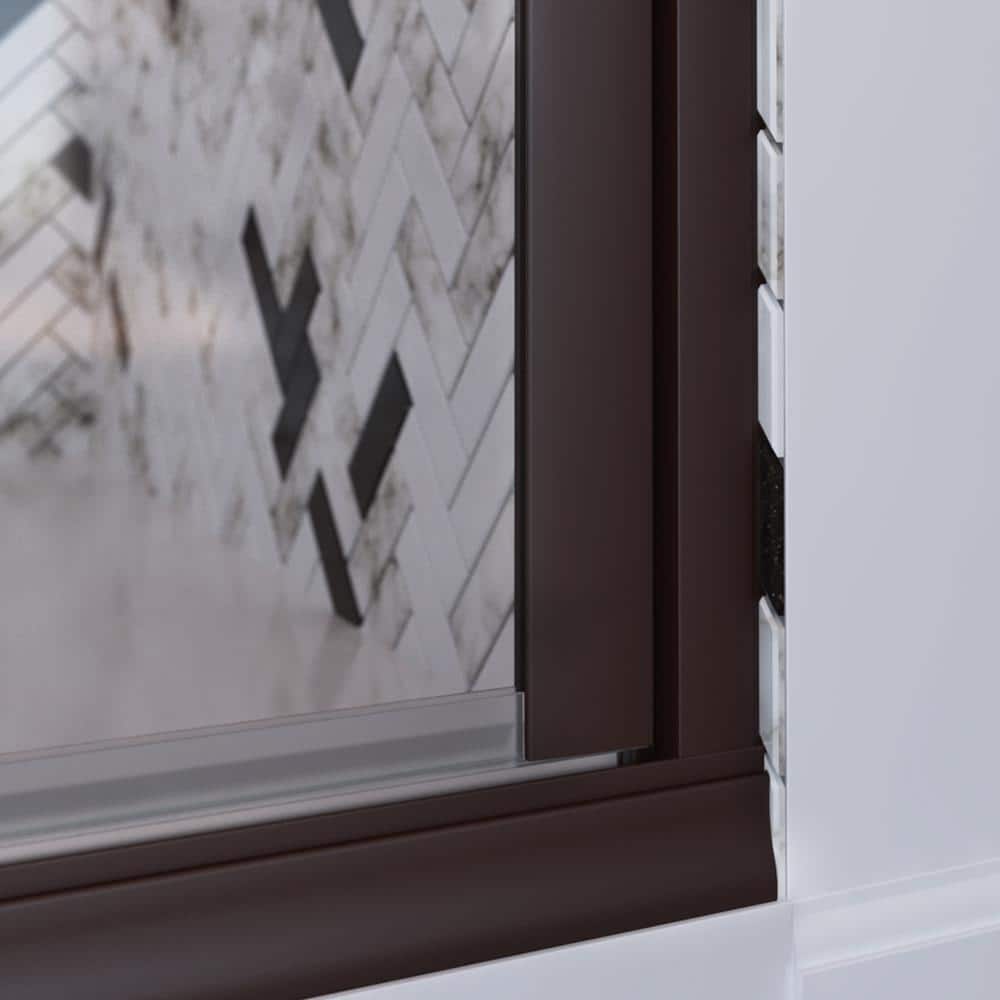 Distinctive Elite Oil Rubbed Bronze Semi-Frameless Hinged Shower Door