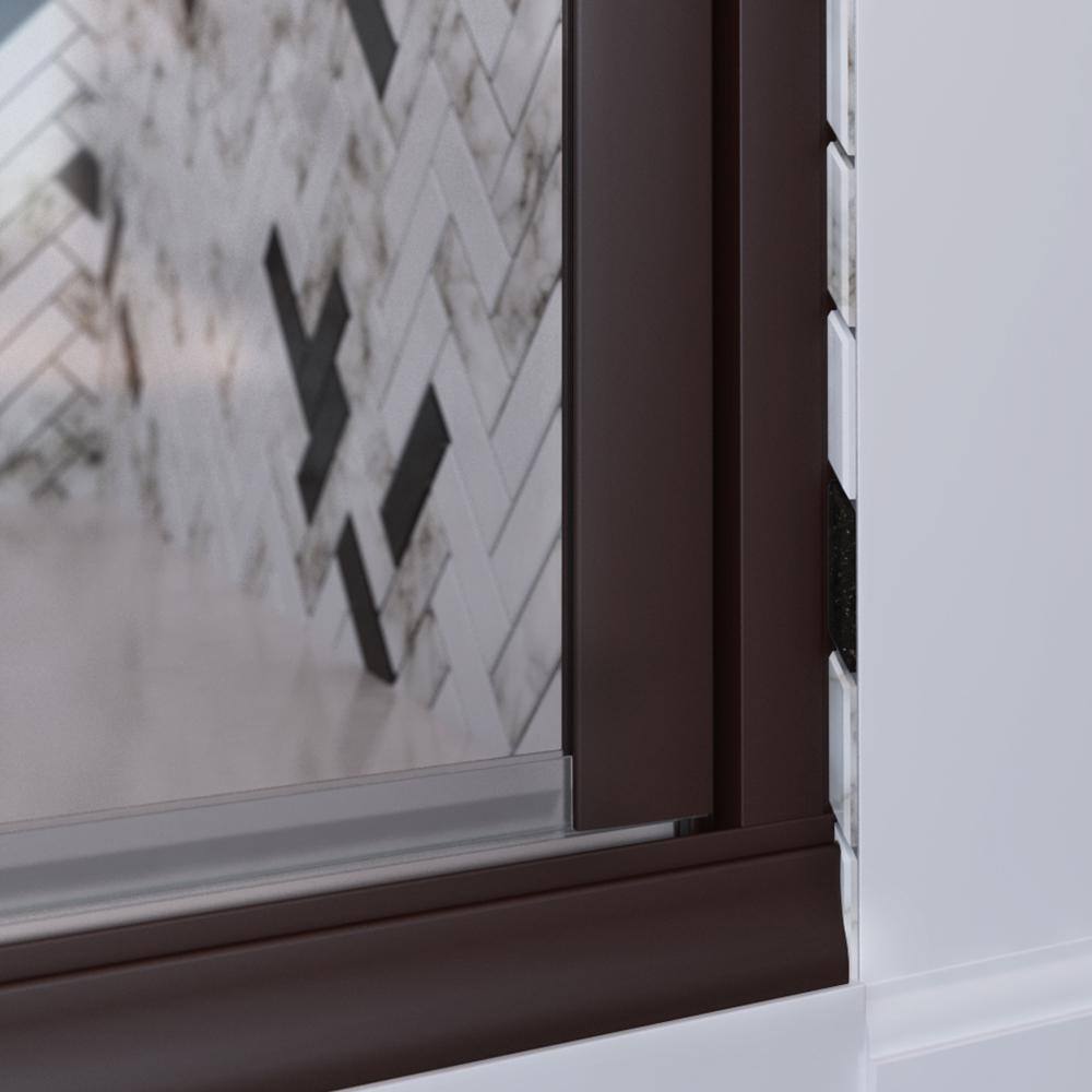 Distinctive Elite Oil Rubbed Bronze Semi-Frameless Hinged Shower Door