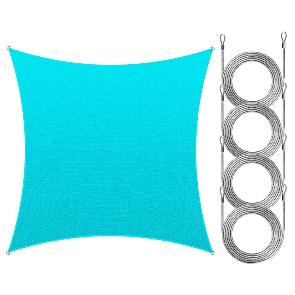 16 ft. x 16 ft. Square Sun Shade Sail with Rope-Turquoise price history on PriceWatchPro