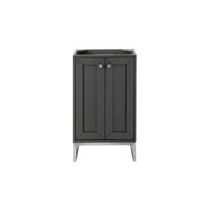 Chianti 19.6 in. W x 15.4 in. D x 33.5 in. H Single Bath Vanity Cabinet without Top in Mineral Gray