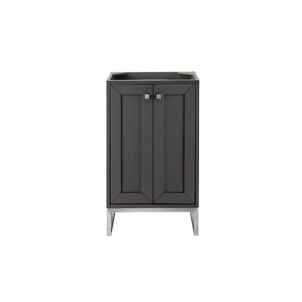 James Martin Vanities Chianti 19.6 in. W x 15.4 in. D x 33.5 in. H Single Bath Vanity Cabinet without Top in Mineral Gray