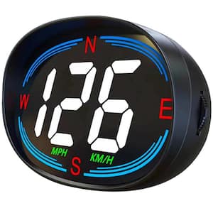 Car Head Up Display Digital Speedometer GPS HUD Car Head Up Display with Speed Compass MPH Plug and Play for All Cars