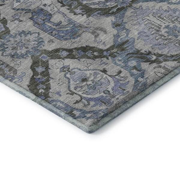Mayfield Premium Machine Washable Abstract AMF1921 Gray 5 ft. x 7 ft. 6 in. Area Rug