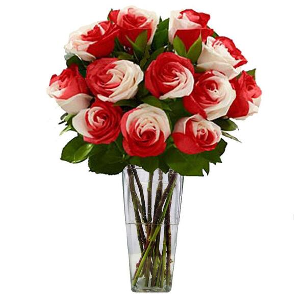 The Ultimate Bouquet Gorgeous Sweetheart Rose Bouquet in Clear Vase (6 Stem) Overnight Shipping Included
