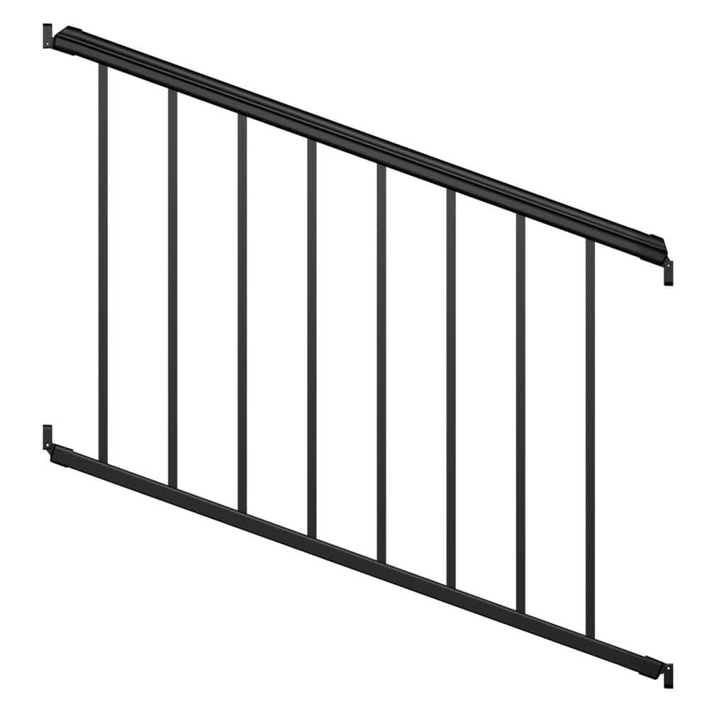 Plus 4 ft. x 36 in. Black Fine Textured Aluminum Stair Rail Kit price history on PriceWatchPro