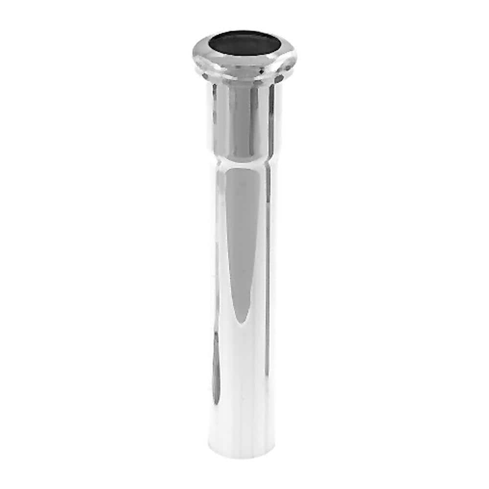 Westbrass 1-1/4 in. O.D. x 8 in. Slip Joint Extension Tube for Bathroom Drains, Polished Chrome