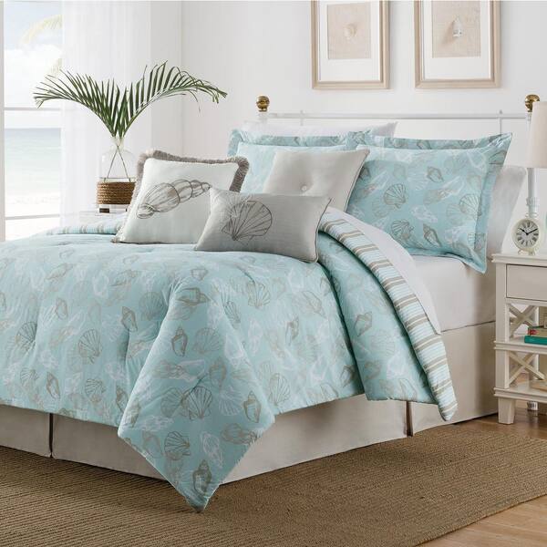 Unbranded Seashell 7 Piece Multi-colored King Comforter Set