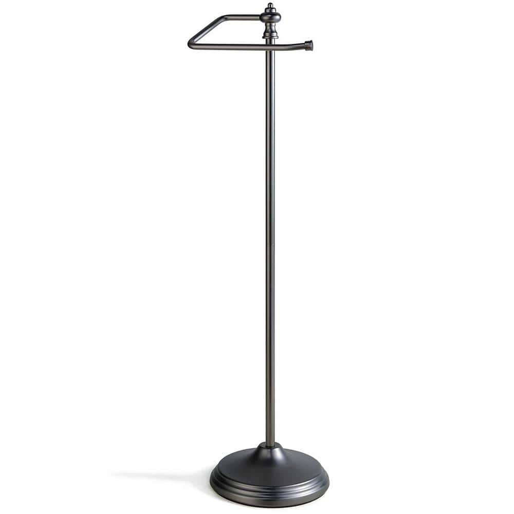Freestanding No Post Toilet Paper Holder Roll Storage Dispenser With Raised