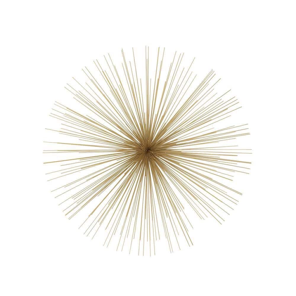 Gold Metal Starburst 3D Wall Sculpture for Modern Homes