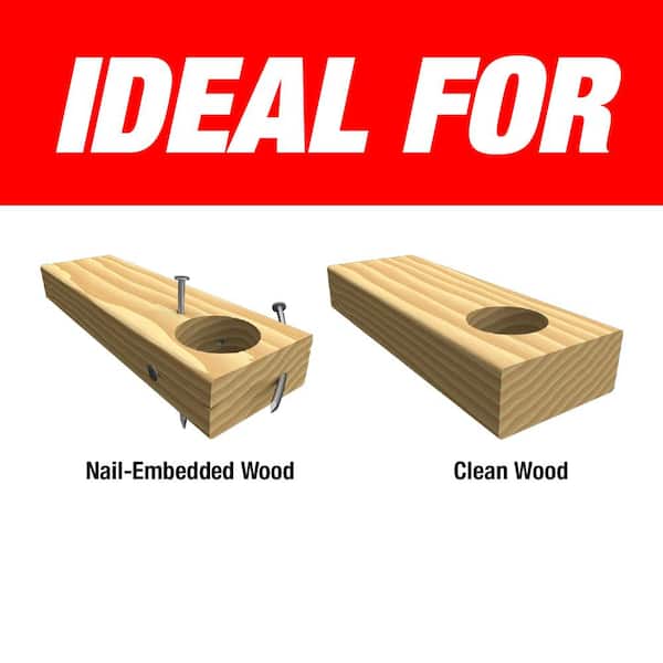 1/2 in. x 13 in. Carbide Auger Drill Bit for Wood and Nail-Embedded Wood
