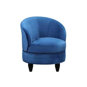 Sophia Blue Velvet Accent Chair with Swivel