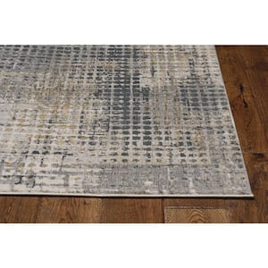 Lara Inspire Ivory/Grey 3 ft. x 5 ft. Abstract Accent Rug