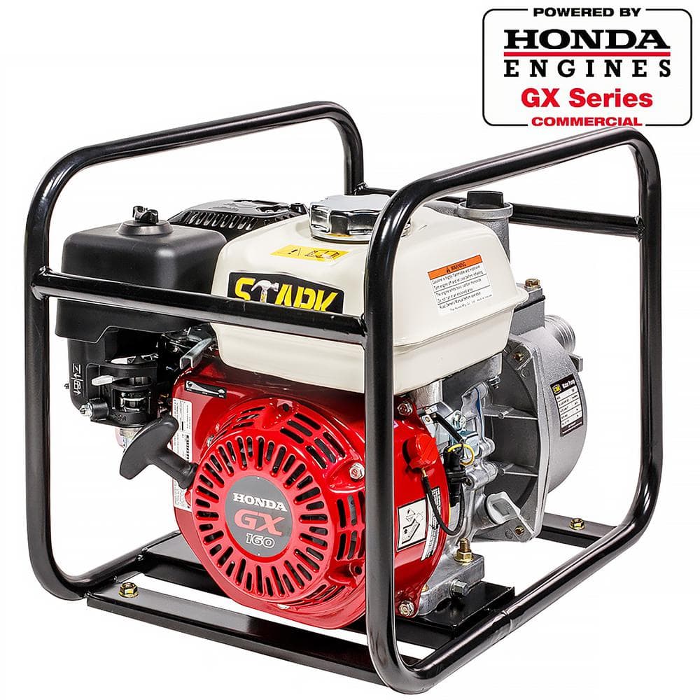 Stark 5.5 HP 2 in. GasPowered SemiTrash Water Pump, Honda GX160