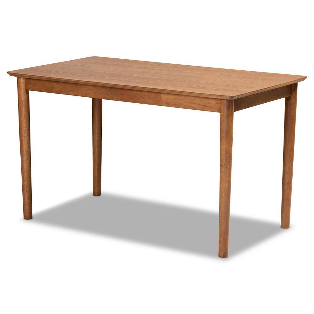 Riordan Mid-Century Modern Grey Upholstered Walnut Wood Dining Nook Set