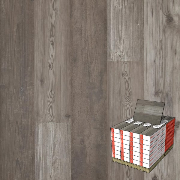 Pergo Outlast+ Grey Optimus Pine 12 mm T x 7.4 in. W Waterproof Laminate Wood Flooring (549.6 sqft/pallet)