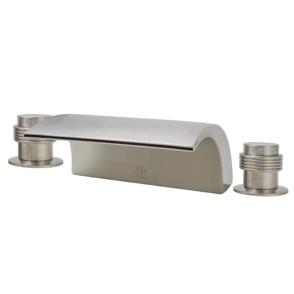 sir faucet 2 handle deck mount roman tub faucet in brushed nickel
