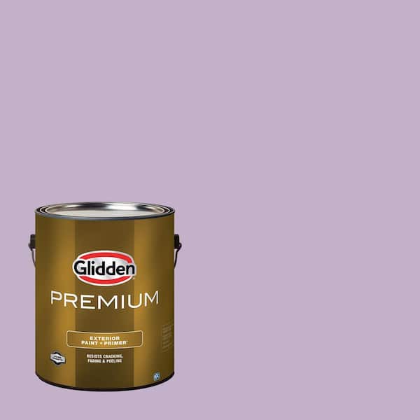 Glidden Premium 1 gal. PPG1176-4 Purple Essence Satin Exterior Latex Paint