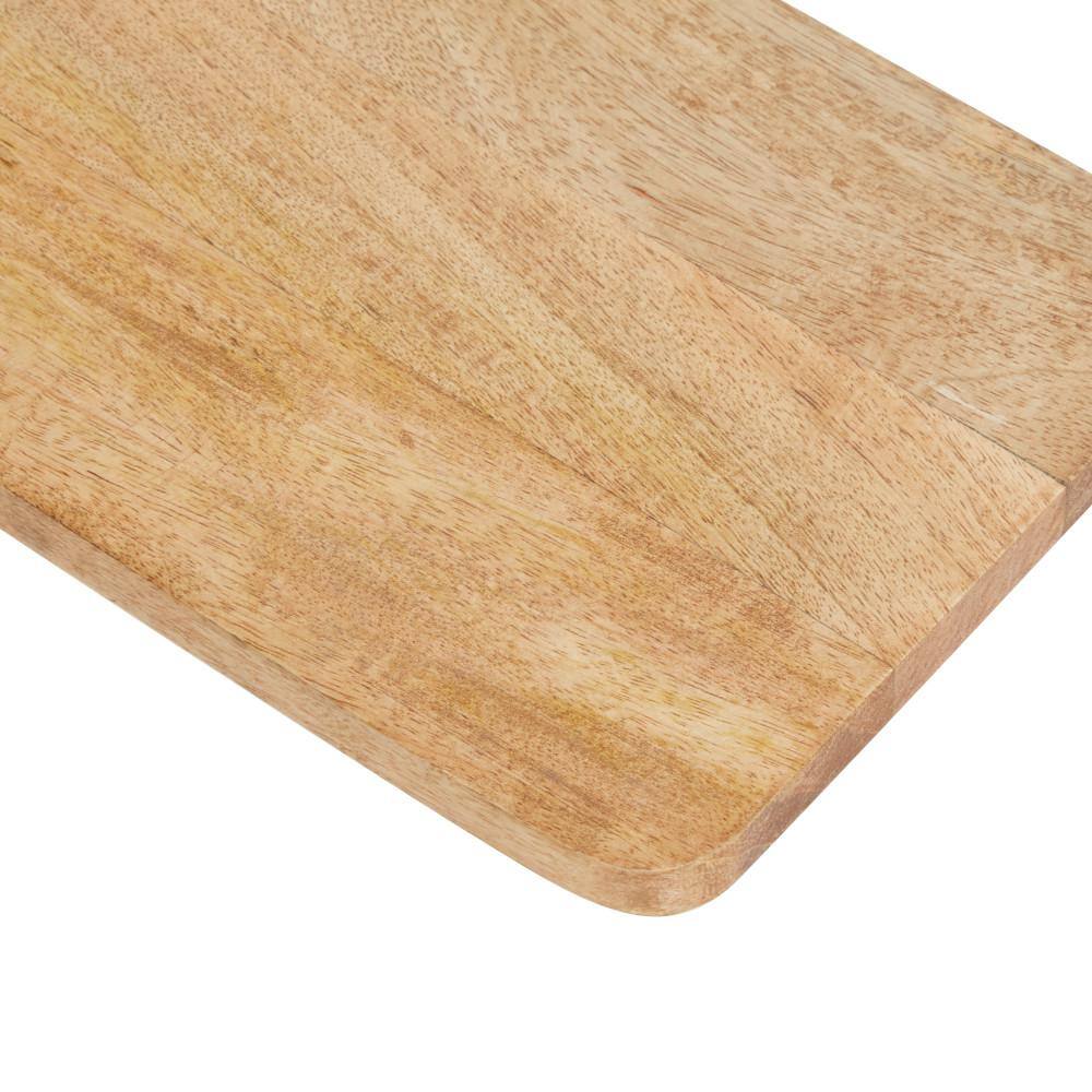 Brown Mango Wood Rectangular Cutting Board with Gold Accents