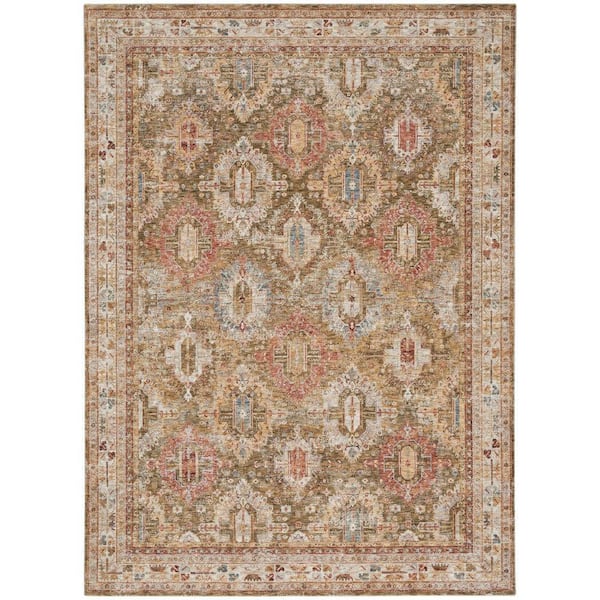 Nourison Sahar Green 9 ft. x 13 ft. Floral Vintage Traditional Area Rug