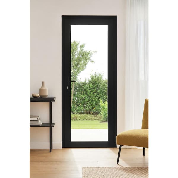TEZA DOORS Teza French Door 37.5 in. x 96 in. Matte Black Aluminum